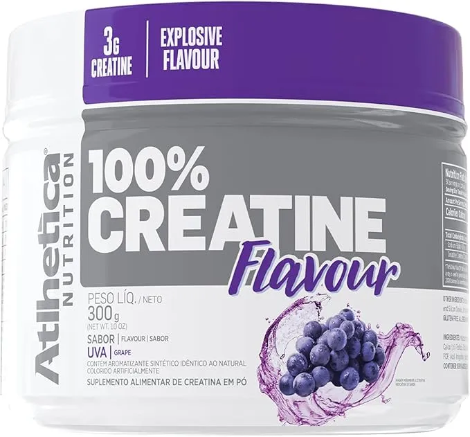 Garrafa Atlhetica Nutrition 100% Creatine Flavour Uva 300g
